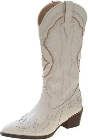 NEXORA Western Cowboystiefel Damen bestickt, Stiefel