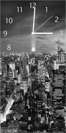 Wallario Wanduhr New York bei Nacht