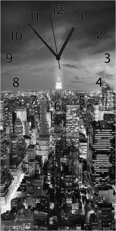 Wallario Wanduhr New York bei Nacht