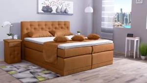 Meisterbetten Boxspringbett Babo (7-Zonen Taschenfederkernmatratzen, Komfortschaum),
