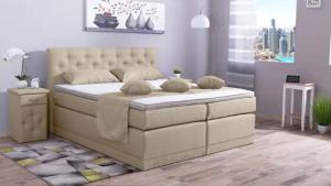 Meisterbetten Boxspringbett Babo (7-Zonen Taschenfederkernmatratzen, Komfortschaum),