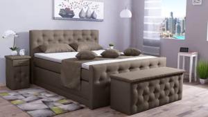 Meisterbetten Boxspringbett Babo (Fußteil, 7-Zonen Taschenfederkernmatratzen,