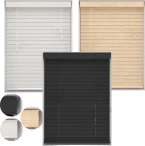 Plisseeonline Jalousie Holzjalousie, Wand/Decke und Fenstermontage,