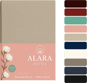 ALARA HOME Spannbettlaken 180x200 Baumwolle 100%