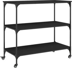 vidaXL Küchenwagen Küchenwagen Schwarz 102x50x95 cm