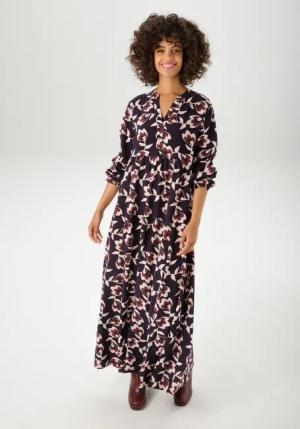 Aniston CASUAL Maxikleid, mit grafischen Blumen bedruckt- jedes Teil ein Unikat- NEUE KOLLEKTION