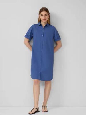 s.Oliver Minikleid Oversized Blusenkleid mit Smok-Detail