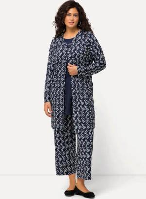 Ulla Popken Longshirt Jerseyjacke Ringmuster A-Linie