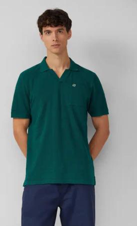 s.Oliver Kurzarmshirt Poloshirt mit Struktur-Streifen und