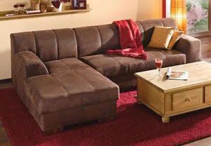 Home affaire Ecksofa "Falk klare Linien, elegant und zeitlos, L-Form", mit Federkern und wahlweise mit Bettfunktion