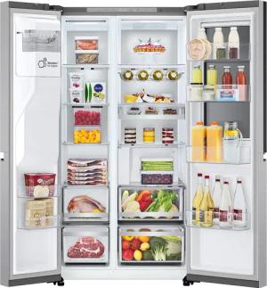LG Side-by-Side X-Serie "GSXE90MBAD", großes Wein- und Flaschenregal
