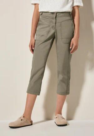 Cecil Caprihose "Style New York", Sommerhose mit Knopfdetails am Bund