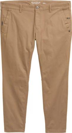 TOM TAILOR Herren Plus Size - Tapered Chino Hose, braun, Uni, Gr. 42/34