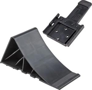 DEMA Anhänger-Stützrad PVC-Unterlegkeil schwarz mit Halter
