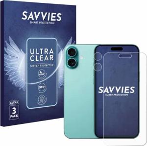 Savvies Displayschutzfolie Schutzfolie für Apple iPhone