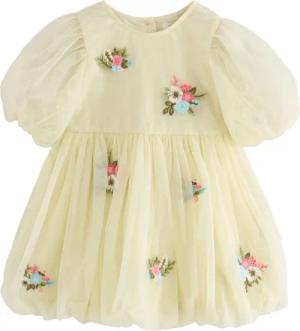 Next Ballonkleid Besticktes Kleid aus Mesh