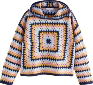 Next Kapuzenpullover Kastiges Hoodie mit Häkeldetail