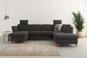 Home affaire Wohnlandschaft Trelleborg U-Form, Federkern-Polsterung,