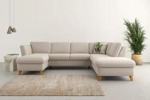 Home affaire Wohnlandschaft Trelleborg U-Form, Federkern-Polsterung,