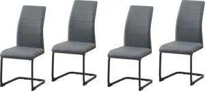 HTI-Line Freischwinger Schwingstuhl 4er Set PU