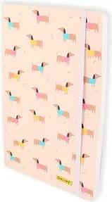 ONLINE® Notizbuch Bullet Journal Dackel DIN A5 punktraster, mehrfarbig Softcover 144 Seiten