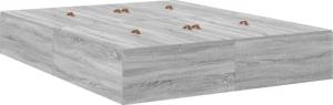 vidaXL Bett Schlafsofa-Rahmen Grau Sonoma 150x200