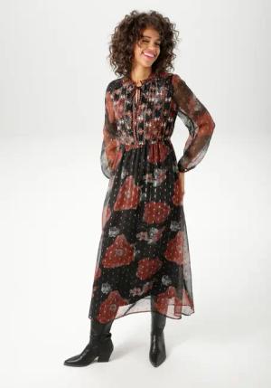 Aniston CASUAL Maxikleid, aufwändig bestickt und mit Glitzerfäden verziert - NEUE KOLLEKTION
