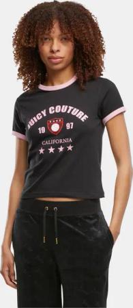 Juicy Couture THE ARCHED FOOTBALL RINGER T-SHIRT