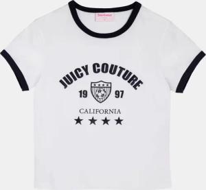 Juicy Couture THE ARCHED FOOTBALL RINGER T-SHIRT