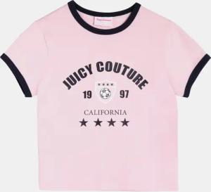 Juicy Couture THE ARCHED FOOTBALL RINGER T-SHIRT