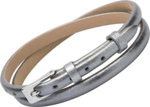 Unique Lederarmband Lederamrband in Grau mit