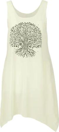Guru-Shop Midikleid Minikleid mit Ethnodruck -