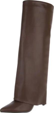 Ital-Design Moderne Damen-Stiefel mit spitzem Zehenbereich