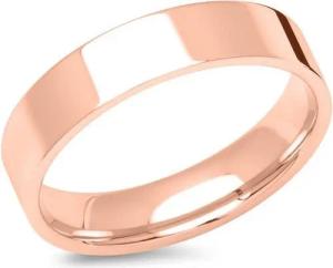 Unique Fingerring Rosévergoldeter Unique Herrenring 5mm breit poliert R9220
