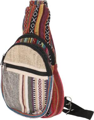 Guru-Shop Freizeitrucksack Extravaganter Ethno Baumwoll/Hanf Rucksack,..