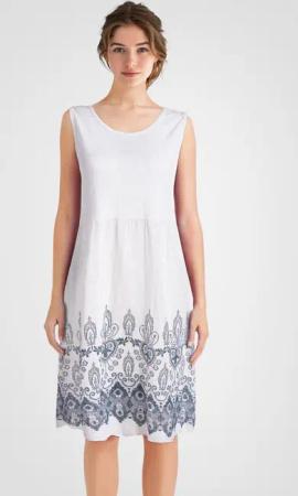 PEKIVESSA Sommerkleid Ärmelloses Trägerkleid aus Rippstrick