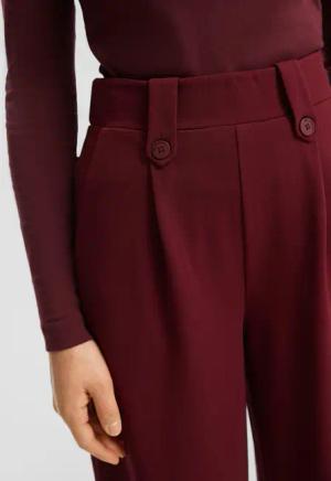 QS Stoffhose Wide-Leg Hose aus Interlockjersey