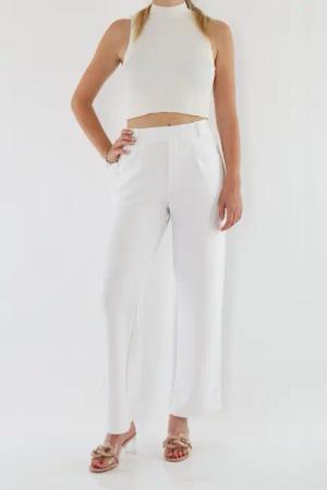 MIRROSI Stretch-Hose Damen Hose mit breitem