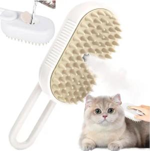 FOSMET Fellbürste 3-in-1 Katzenbürste mit Dampf