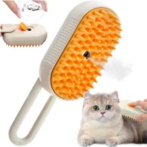 FOSMET Fellbürste 3-in-1 Katzenbürste mit Dampf