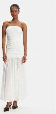 BARDOT Abendkleid Solana Mesh 59875DB2 Weiß Slim Fit