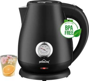 HOMELUX Wasserkocher Retro mit Temperaturanzeige Edelstahl