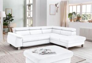 COTTA Ecksofa "Komaris L-Form mit Kopfteilverstellung", wahlweise mit Bettfunktion, Bettkasten & Beleuchtung