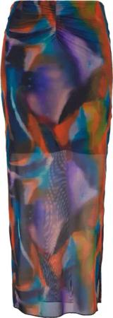 URBAN CLASSICS Sommerrock "Urban Classics Damen Ladies AOP Mesh Tube Skirt", (1 tlg.)