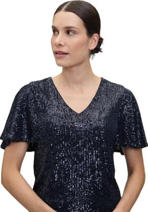 Vera Mont Kurzarmshirt "Vera Mont Blusenshirt kurzarm", (1 tlg.), Pailletten