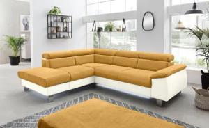 COTTA Ecksofa "Komaris L-Form mit Kopfteilverstellung", wahlweise mit Bettfunktion, Bettkasten & Beleuchtung