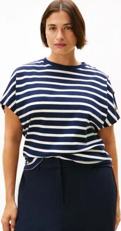 Tommy Hilfiger Curve Kurzarmshirt "CRV GOLD BUTTON SS TEE", in großen Größen