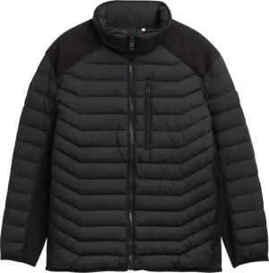 TOM TAILOR Herren Plus Size - Hybrid Lightweight Steppjacke mit Stehkragen, schwarz, Uni, Gr. 2XL