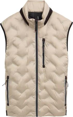 TOM TAILOR Herren Hybrid Lightweight Steppweste, braun, Uni, Gr. XXXL