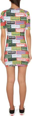 Kenzo - Bodycon Dress 'Kenzo Labels' - Größe M - bunt